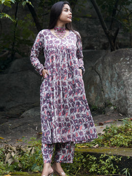 Handblock Cotton Kurta Palazzo Set