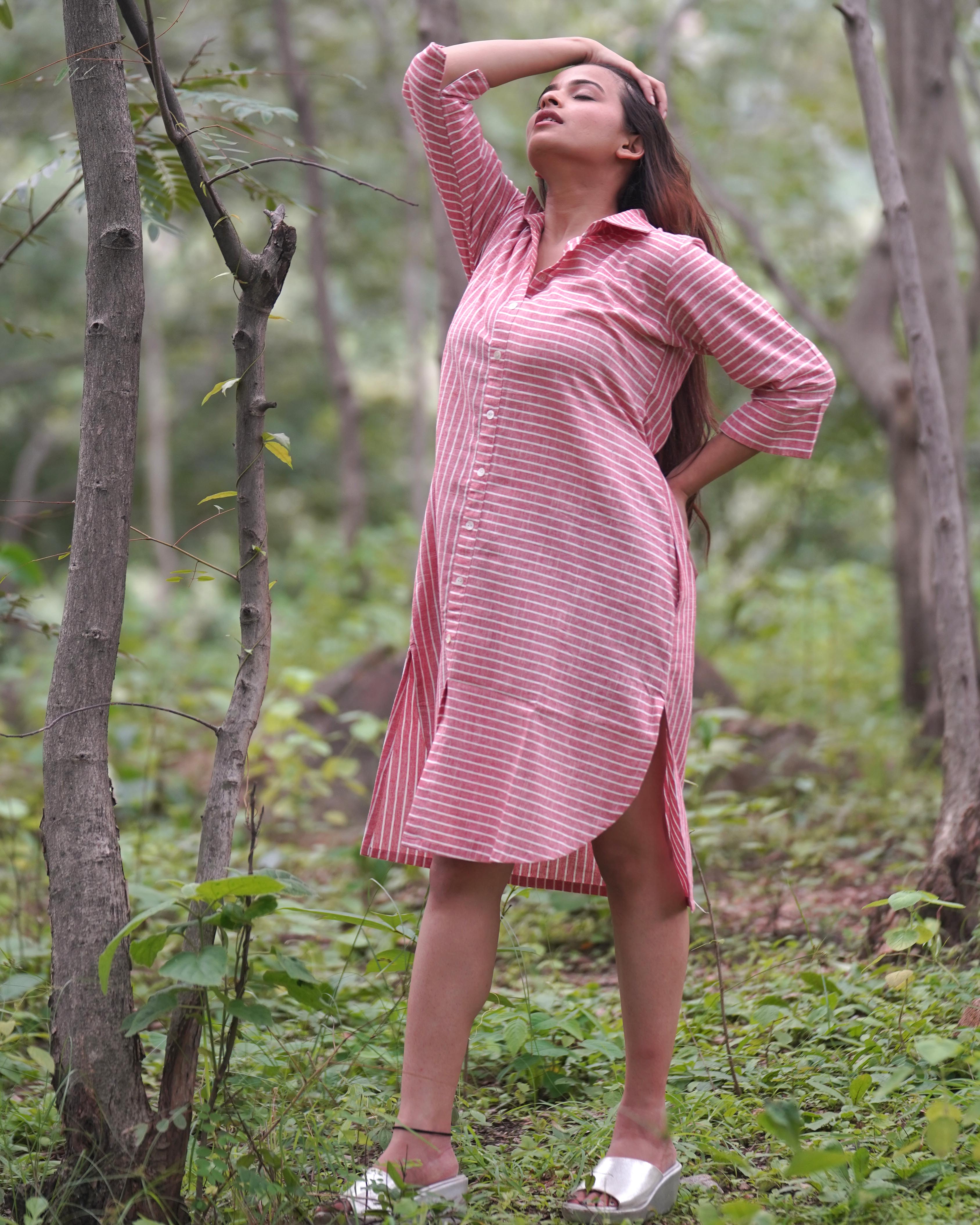 Pink Cotton Dress (midlength)