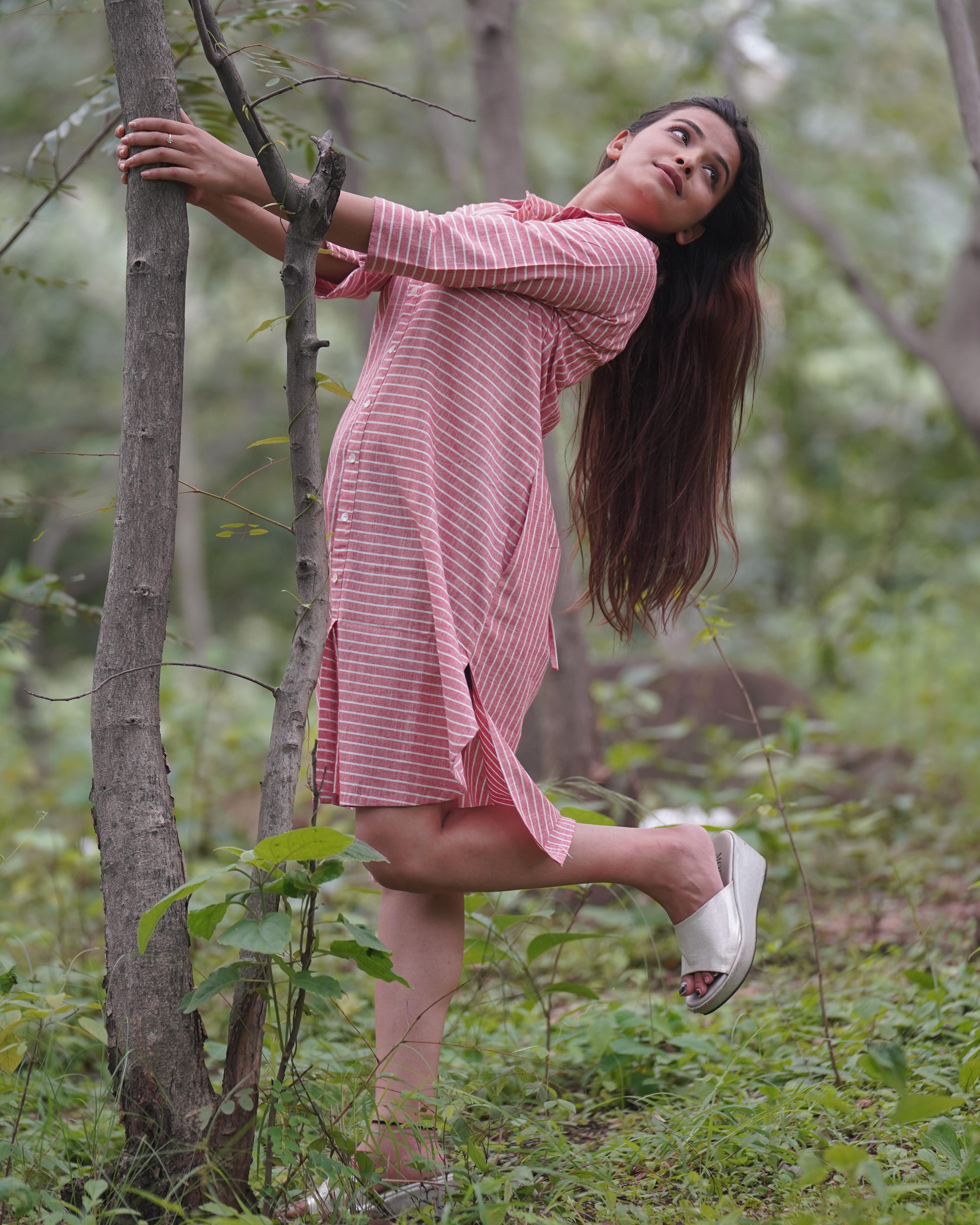 Pink Cotton Dress (midlength)