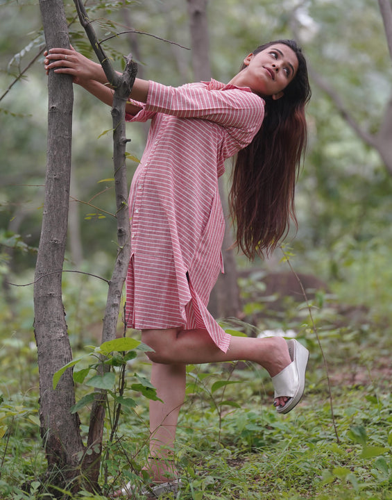 Pink Cotton Dress (midlength)